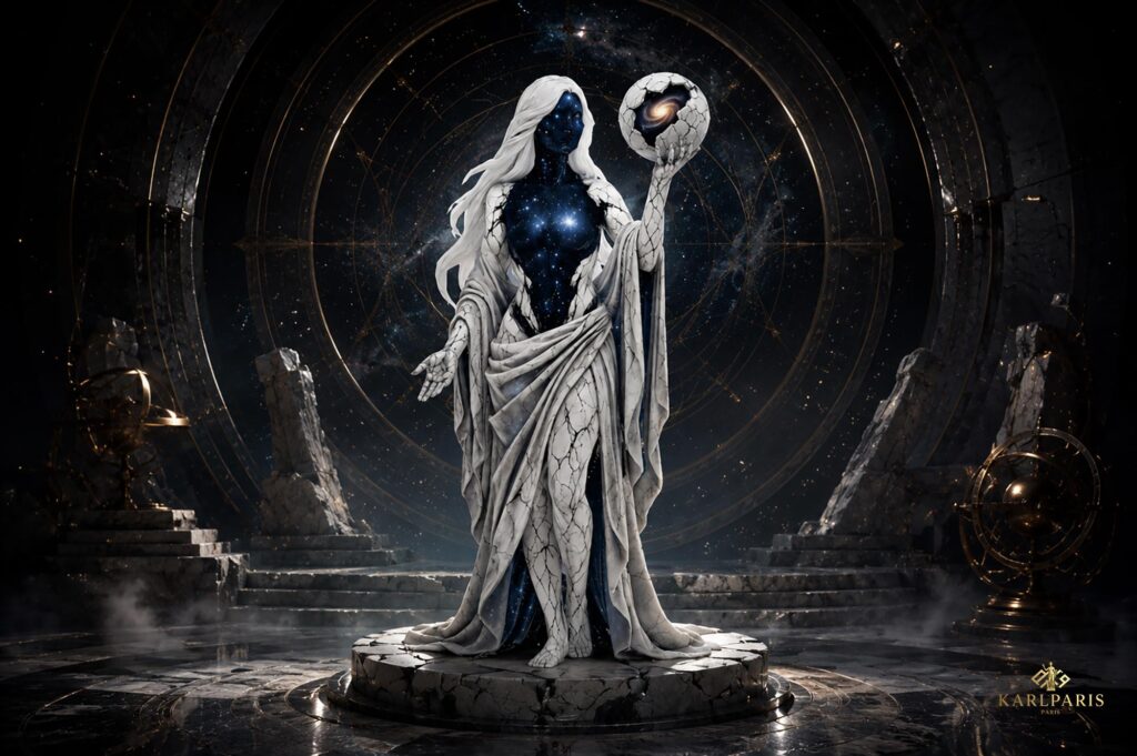 Celestial Galaxy Goddess Cosmic Universe Marble Fantasy Statue Second Life