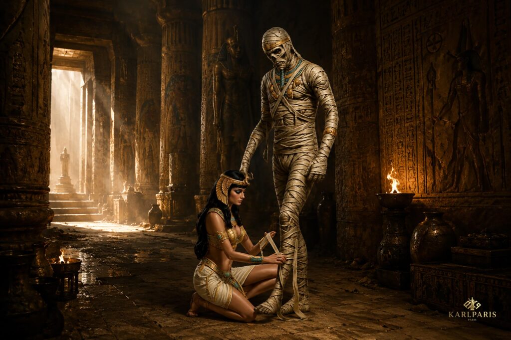 Cleopatra And The Eternal Guardian Egyptian Mummy Sculpture Second Life