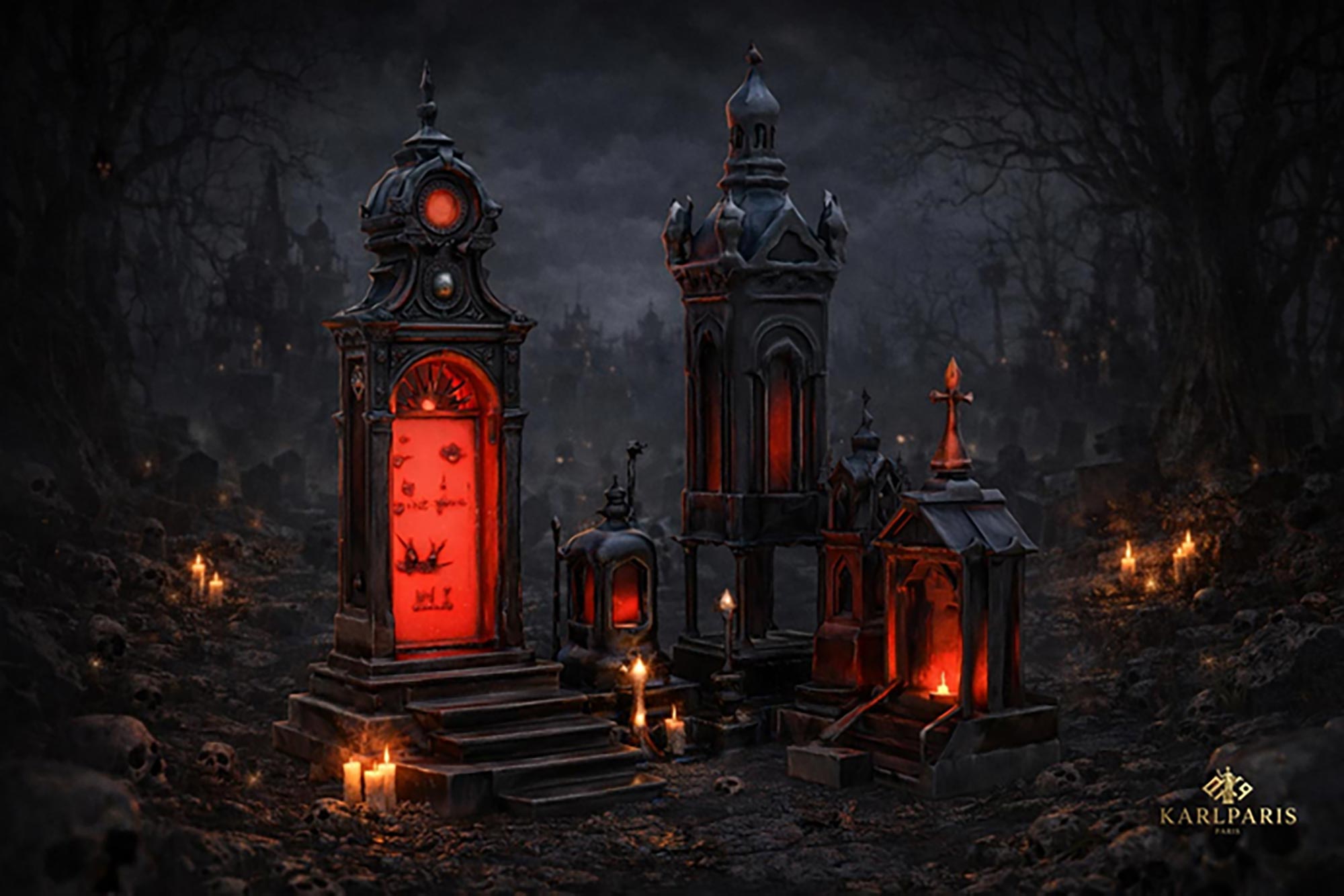 Crimson Reliquaries Gothic Tomb Set 1 Second Life