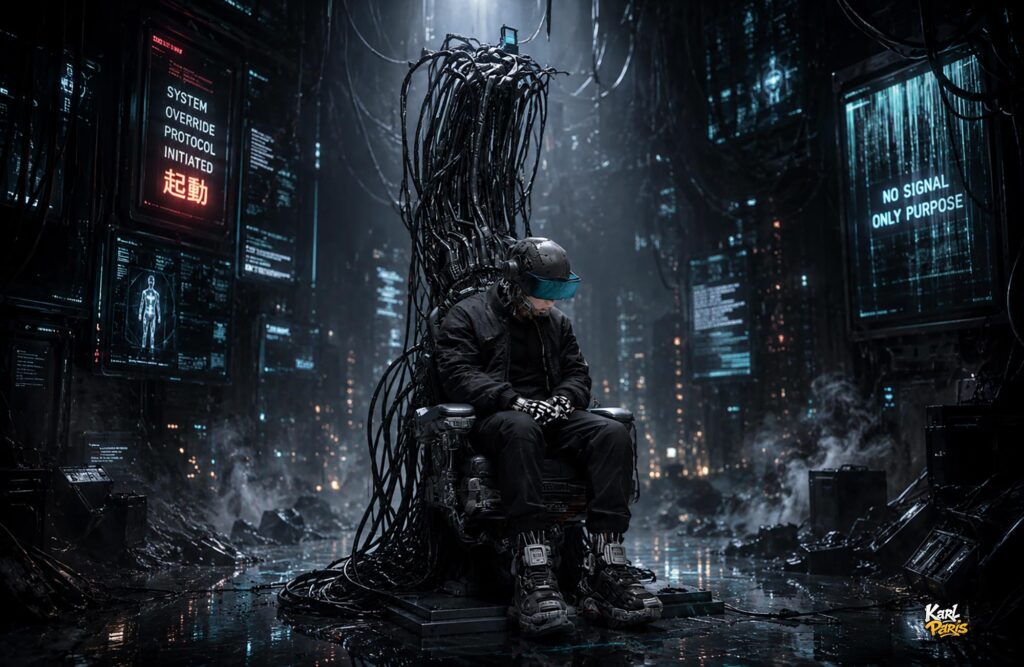 Cyber Revenant Throne Virtual Nightmare Sculpture Second Life