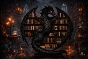 Dragon Bookshelf Sculpture Second Life