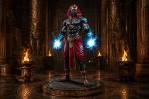 Egyptian Sorcerer Guardian Mythical Pharaoh Mage Fantasy Statue Artwork 1 Second Life