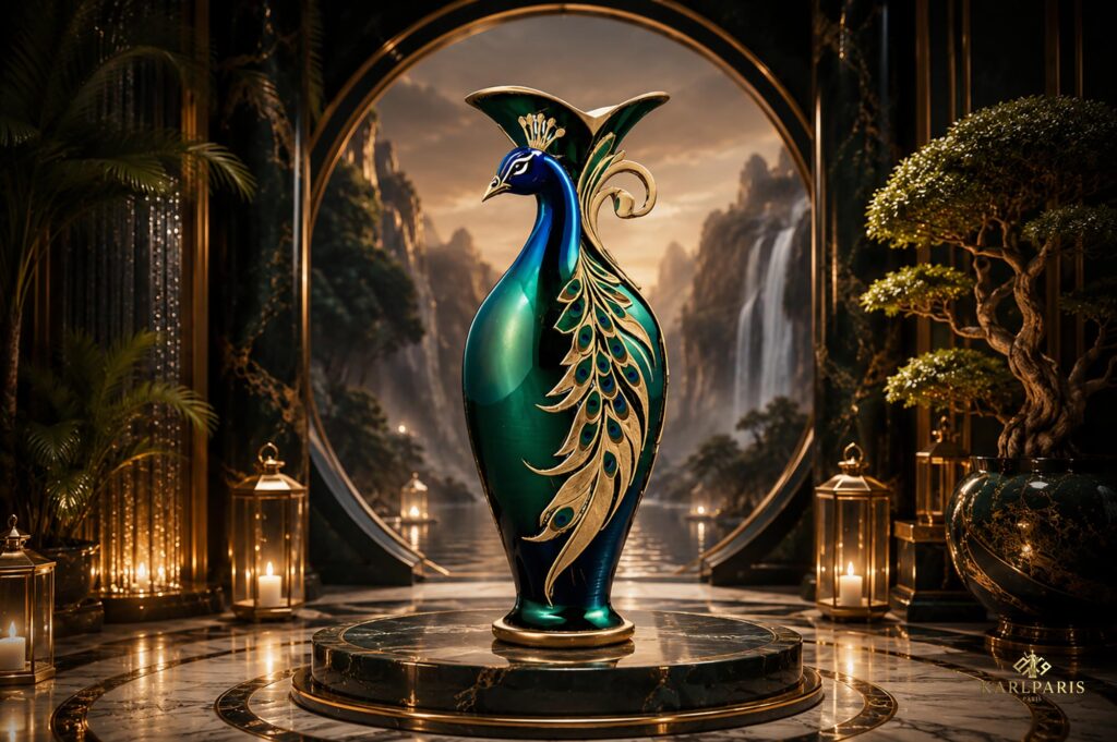 Elegant Peacock Vase Luxury Bird Ceramic Vase Decor Second Life