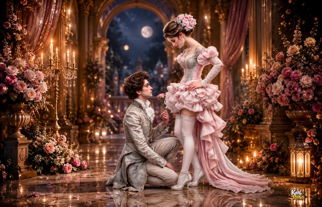 Eternal Rose Courtship Victorian Romance Sculpture Second Life