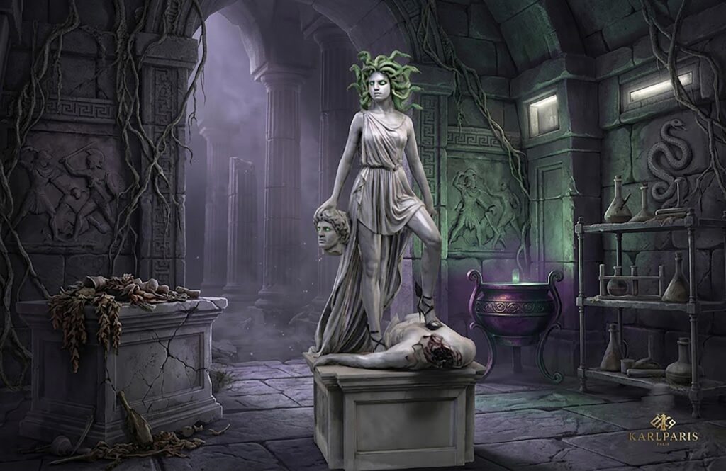 Medusa Triumphant Mythological Gorgon Statue1 Second Life