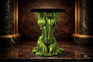 Melting Organic Sculptural Table Dark Fantasy Second Life