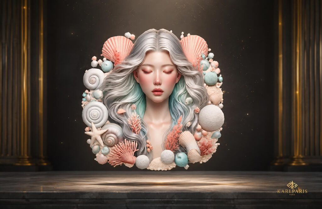 Ocean Dream Maiden Portrait Fantasy Seashell And Coral Goddess Artwork Second Life
