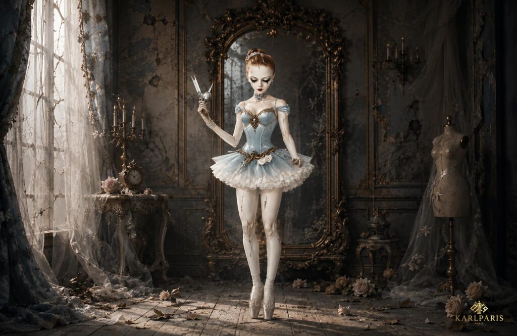 Porcelain Doll Seamstress Haunted Victorian Ballet Figurine Second Life
