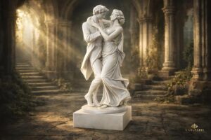 Romantic Marble Dance Couple Classical Statue 2 Second Life
