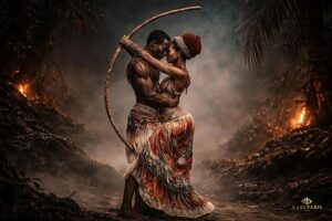 Romantic Tribal Couple Sculpture Second Life