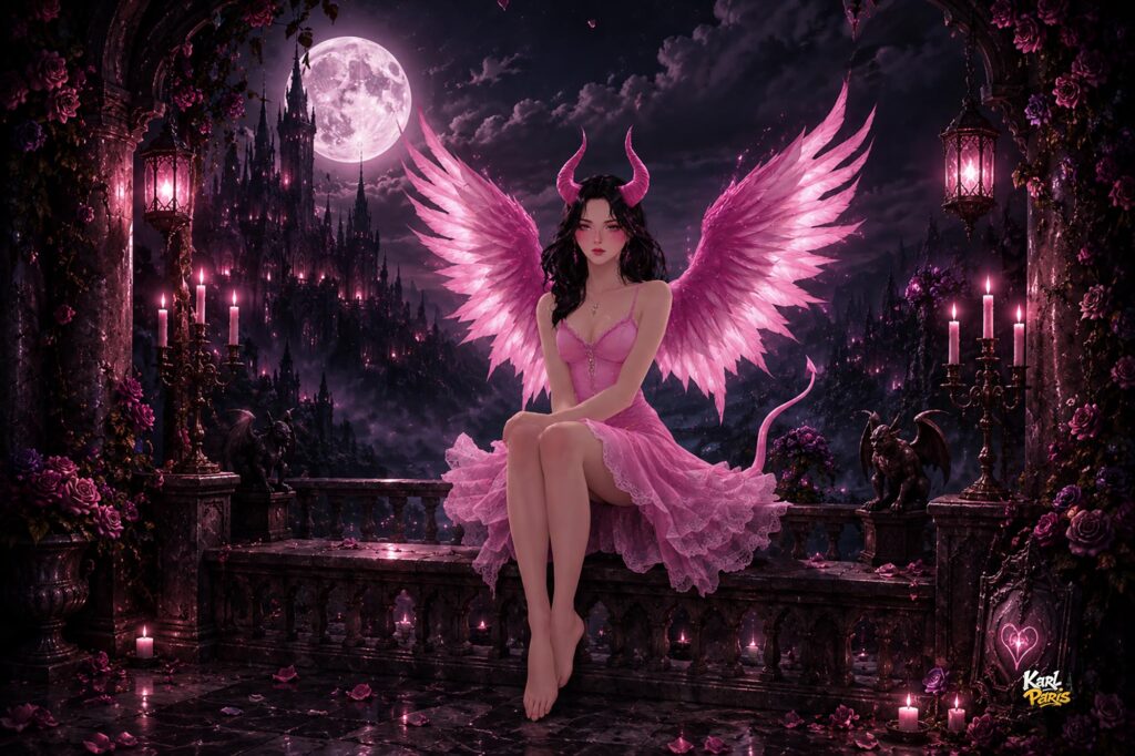 Rosewing Succubus Enchanted Pink Guardian Second Life