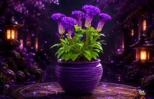 Royal Amethyst Bloom Exotic Purple Floral Planter 1 Second Life