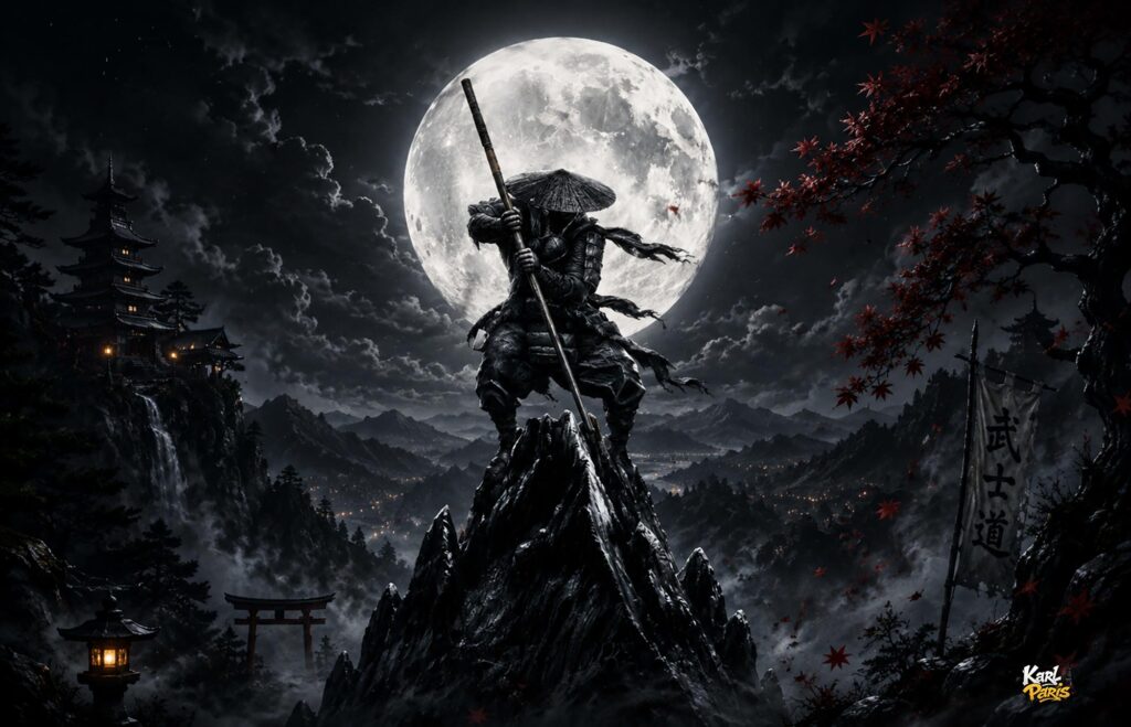 Shadow Peak Ronin Mountain Guardian Statue Second Life