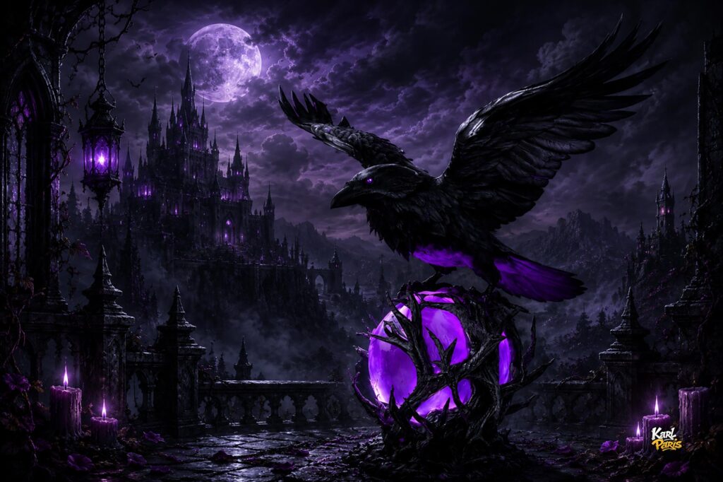Shadow Raven Of The Arcane Orb Dark Mystic Guardian Second Life