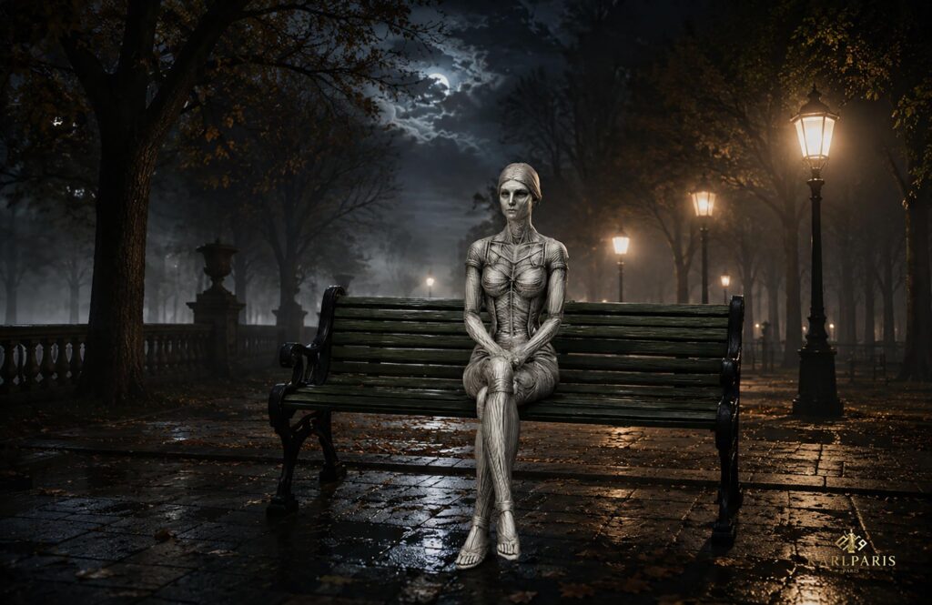 Silent Witness Bench Haunted Figure Bento Pose Set Second Life