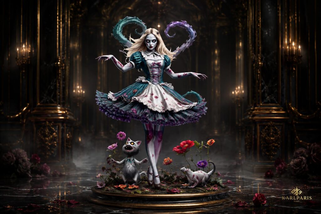 Twisted Wonderland Doll Dark Fantasy Gothic Girl Sculpture Second Life