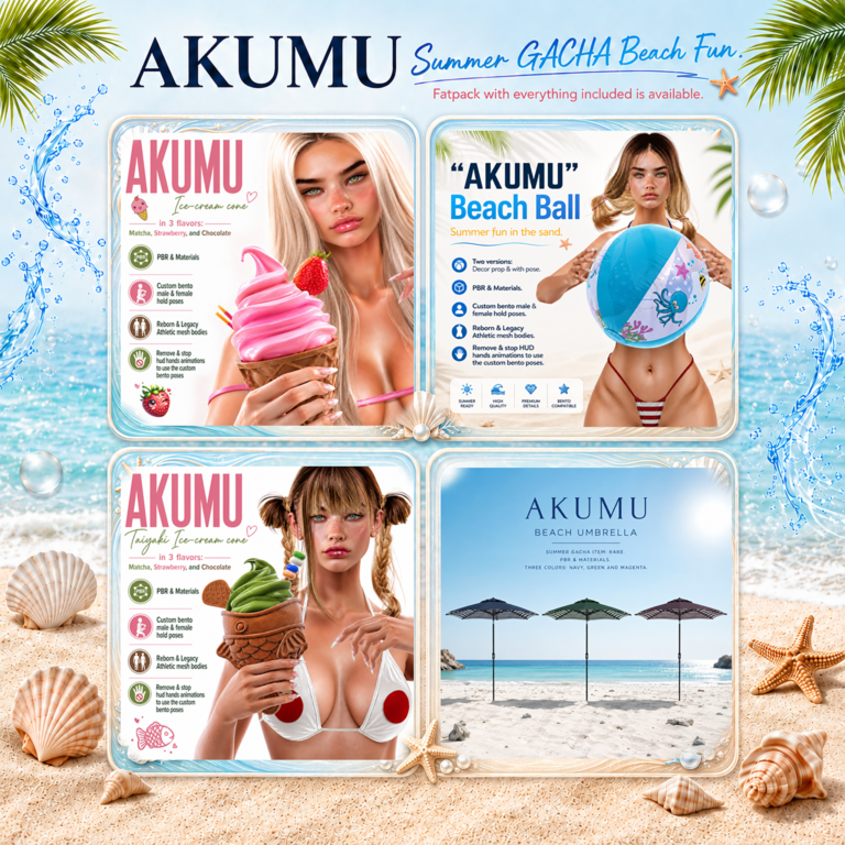 Akumu Summer Gacha Ad Second Life