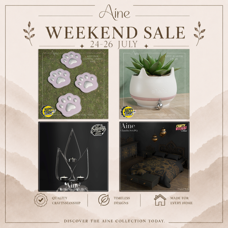 Aine Weekend Sales 24 26 July Second Life