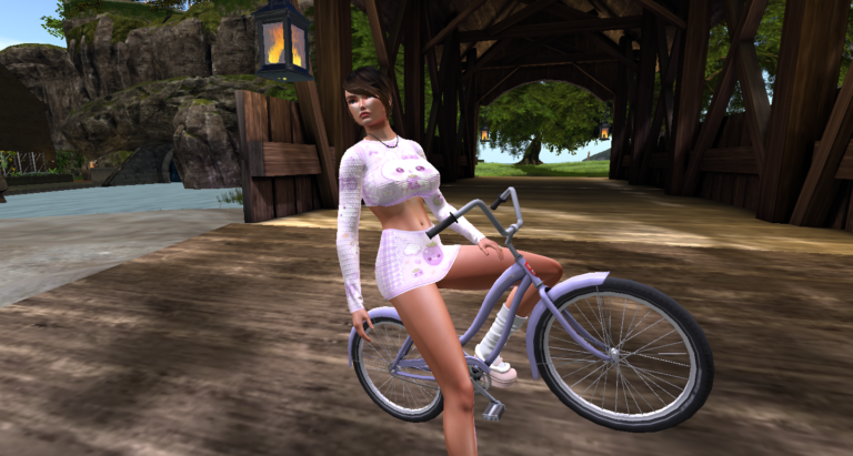 Ally Riding Around Second Life