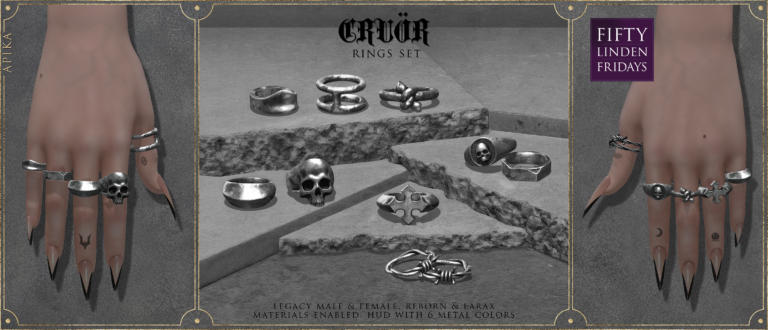 [apika] Cruor Rings (unisex) Second Life