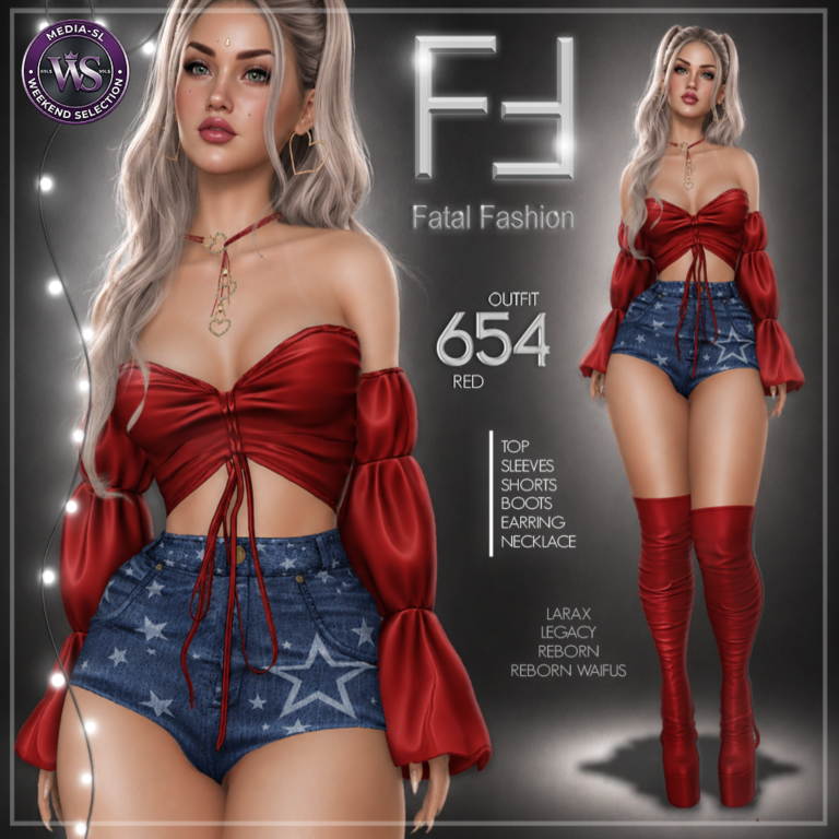 Fatal Fashion Outfit 654 Red Second Life