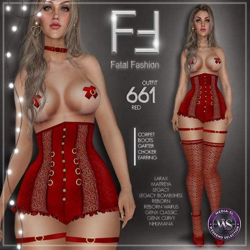 Fatal Fashion Outfit 661 Red Second Life