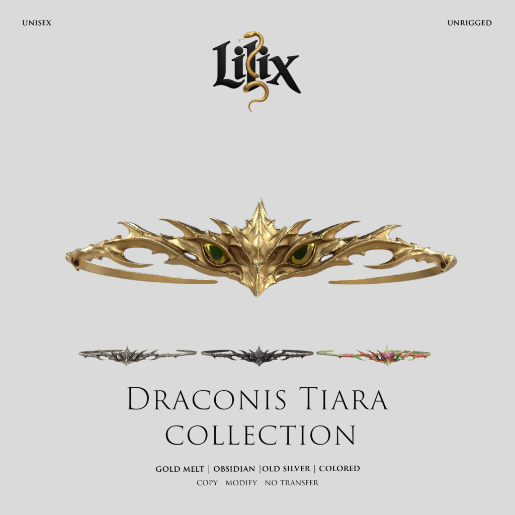 Lilix Draconis Tiara Collection Second Life