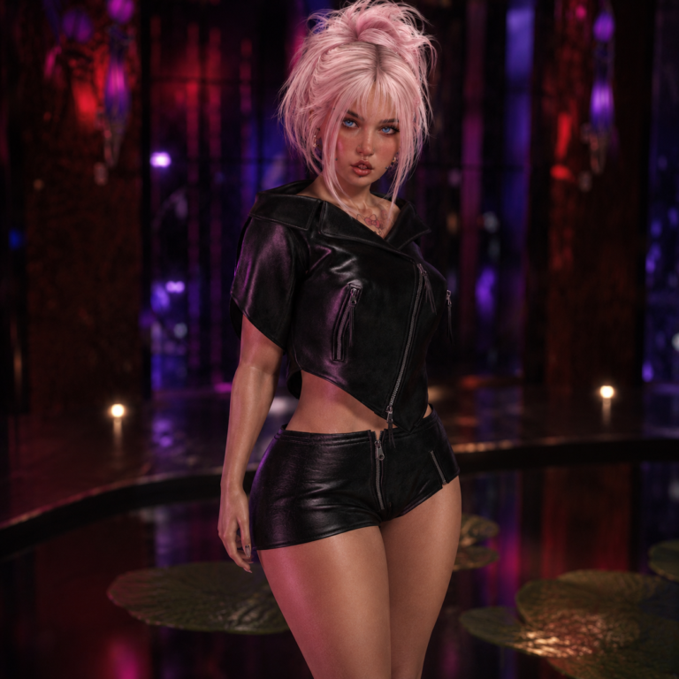 Neon Allure In A Cyberpunk Lounge Second Life