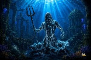 Abyssal Sea King Ocean Guardian Statue Second Life