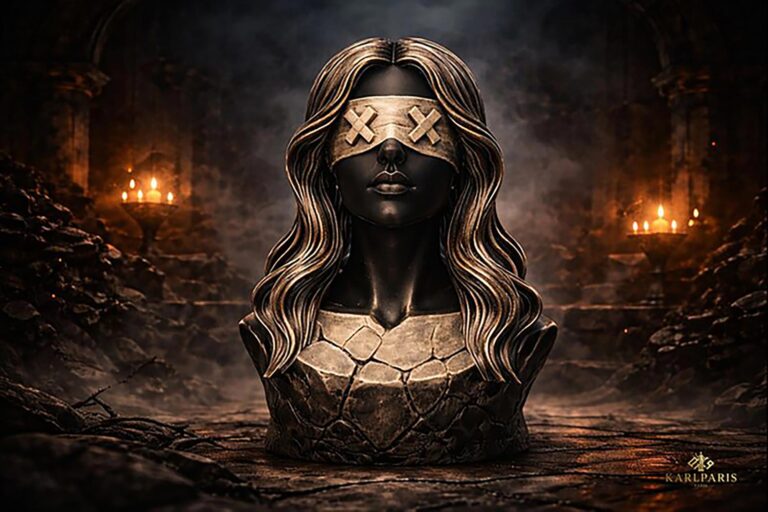 Blindfold Woman Modern Abstract Bust Sculpture Second Life