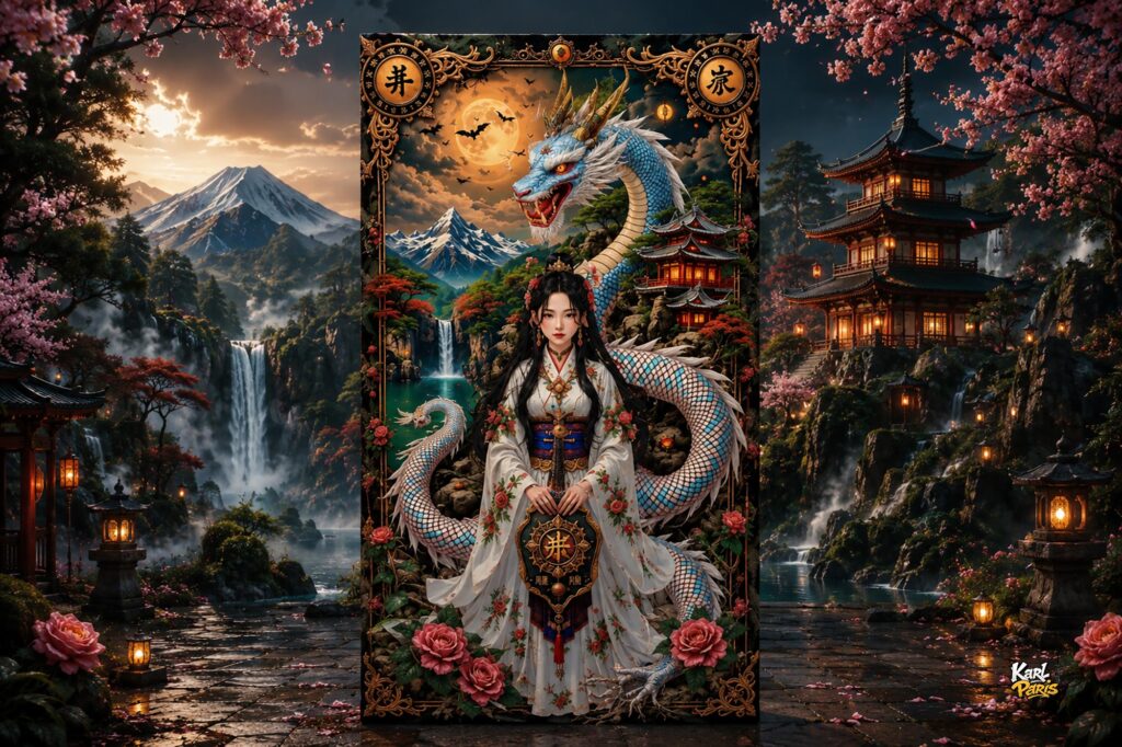 Celestial Dragon Maiden Oriental Fantasy Wall Art Second Life
