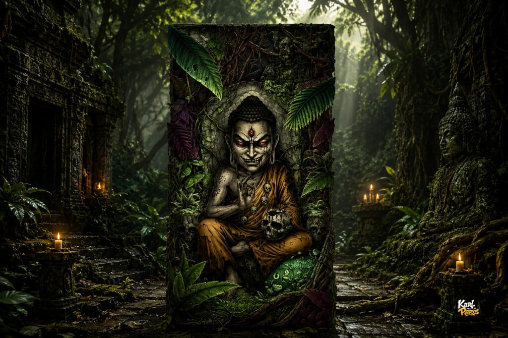Cursed Jungle Monk Dark Ritual Wall Art Second Life