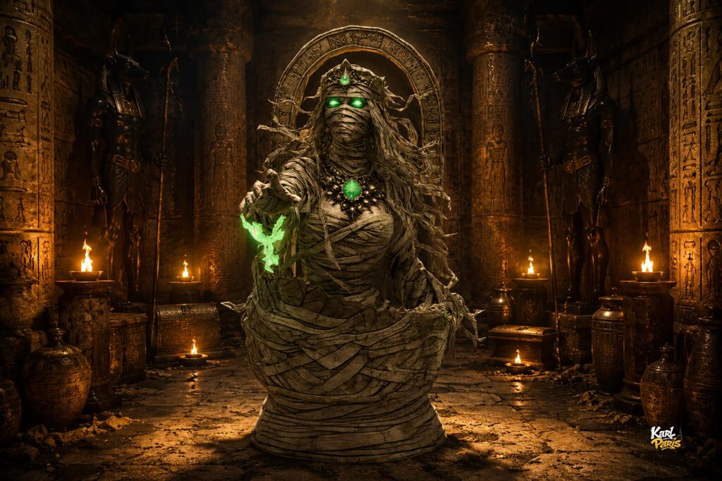Cursed Mummy Queen Ancient Undead Guardian Statue Second Life