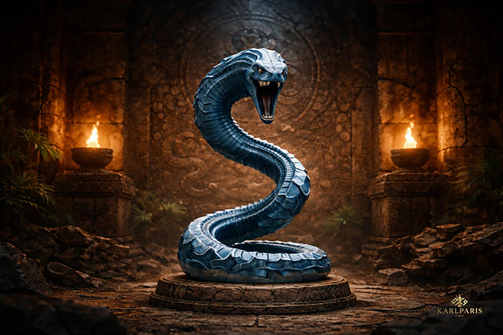 Dark Fantasy Coiled Serpent Snake Monster Boss 2 Second Life