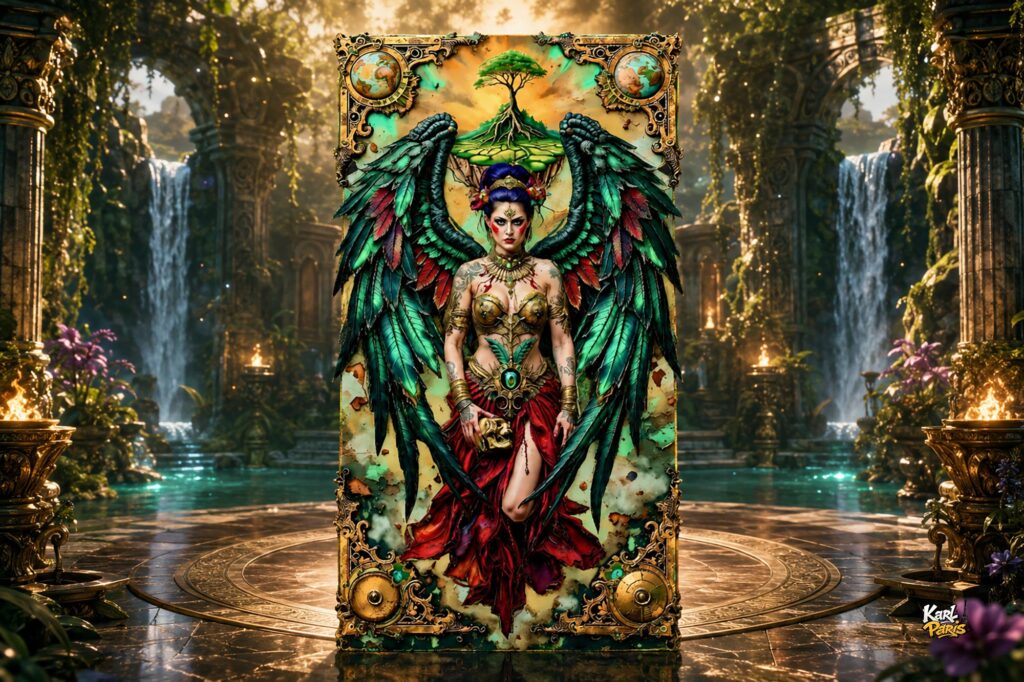Emerald Seraph Celestial Guardian Wall Art Second Life