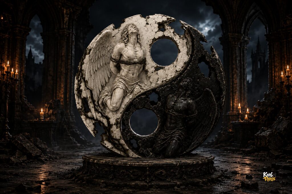 Eternal Balance Fallen Angel Wall Sculpture Second Life