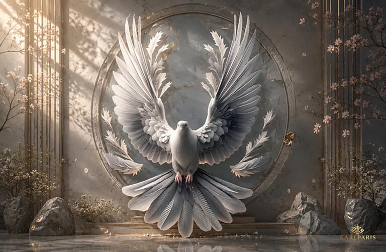 Majestic White Dove With Spread Wings Symbol Of Peace And Freedom Artwork Second Life