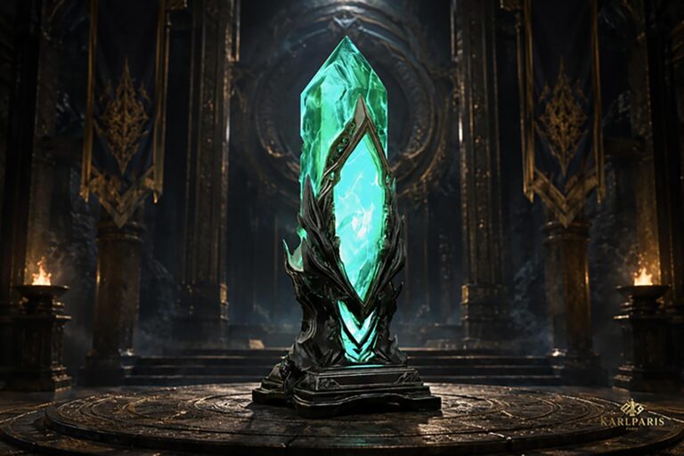 Mystic Crystal Obelisk Lamp Fantasy Energy Stone Decor Second Life