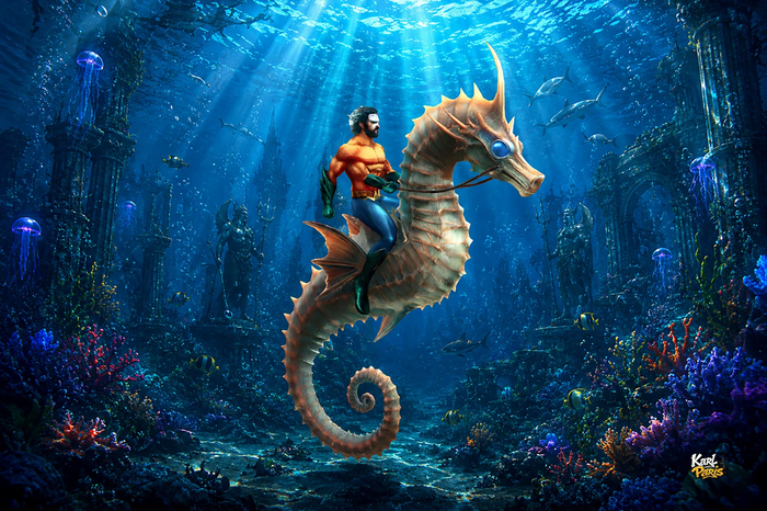 Poseidons Rider Sea King On Mythic Seahorse (1) Second Life