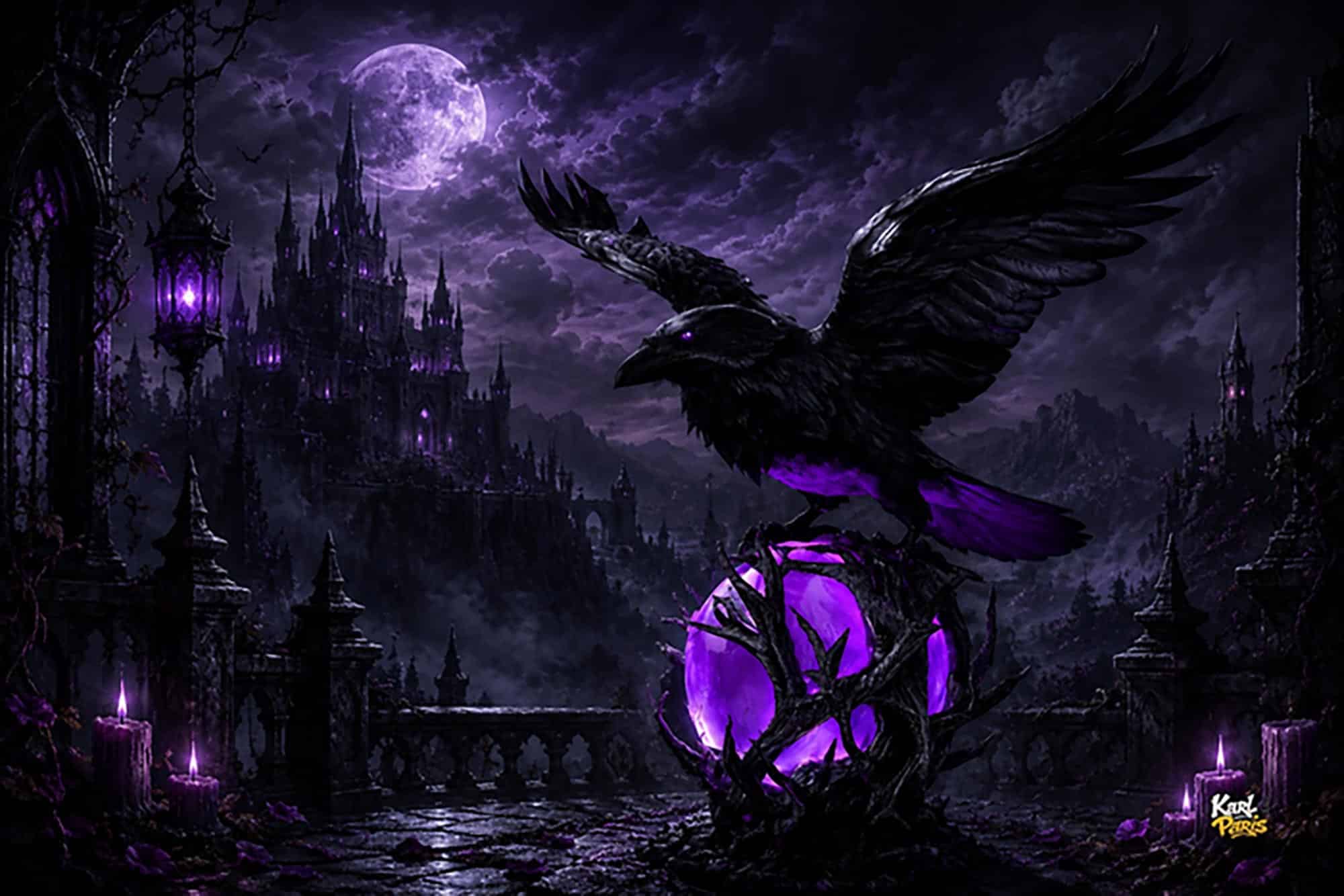 Shadow Raven Of The Arcane Orb Dark Mystic Guardian Second Life