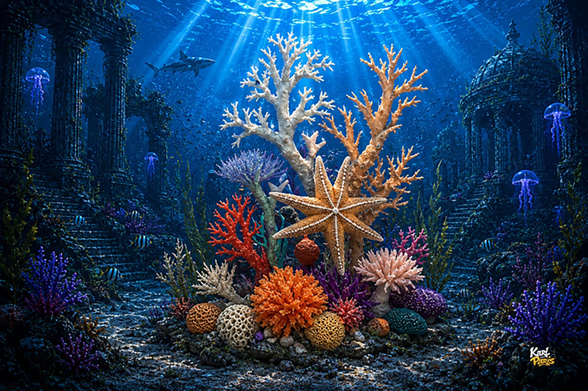 Starfish Coral Sanctuary Tropical Ocean Decor Second Life