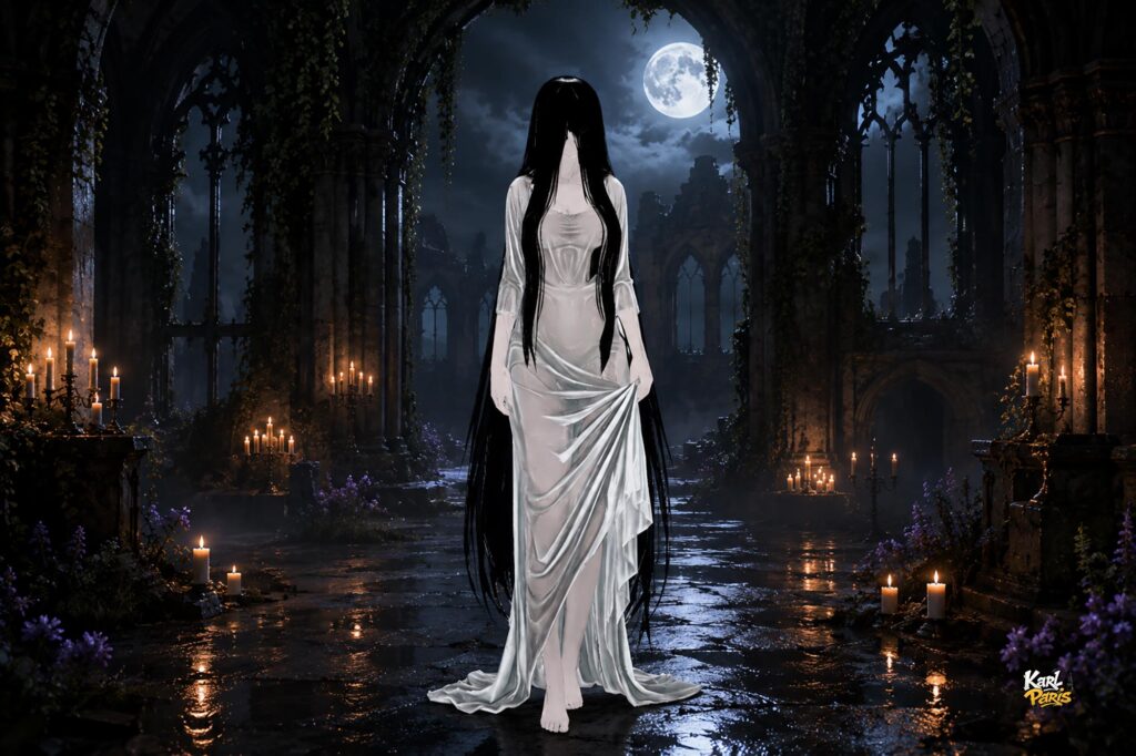 The Veiled Spirit Japanese Ghost Statue Second Life