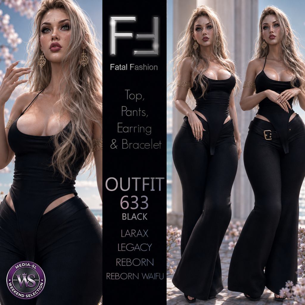 99l Fatal Fashion Outfit 633 Black Second Life