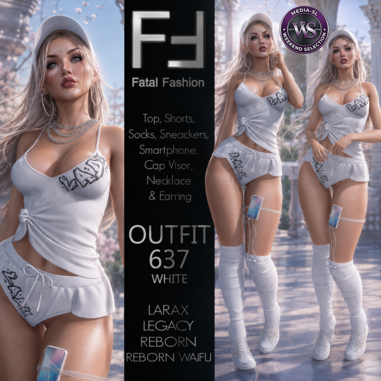 99l Fatal Fashion Outfit 637 White Second Life