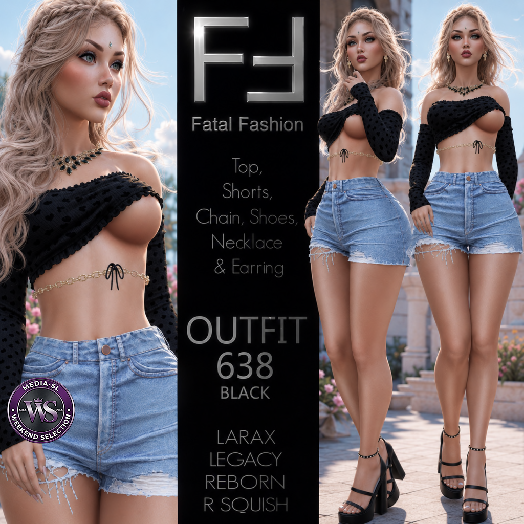 99l Fatal Fashion Outfit 638 Black Second Life