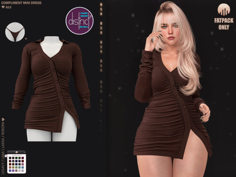 Compliment Mini Dress B12 Fatpack District69 Second Life