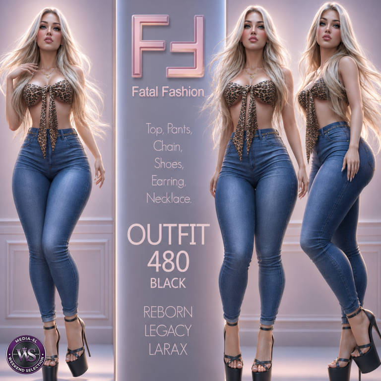 Fatal Fashion Outfit 480 Black Second Life