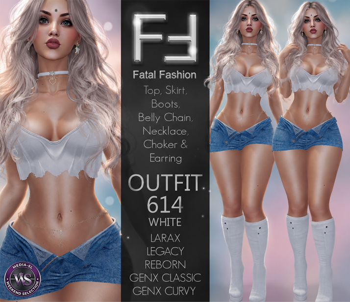 Fatal Fashion Outfit 614 White Second Life
