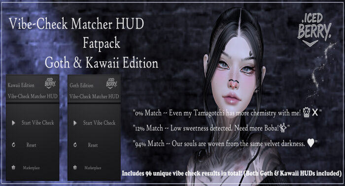 Iced Berry. Vibe Check Hud Fatpack Second Life