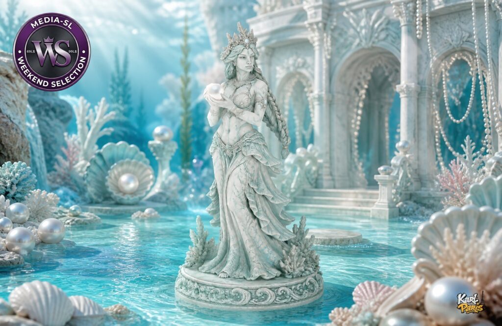 Karlparis Pearl Of The Tides Ocean Fantasy Mermaid Statue Second Life